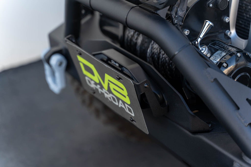 DV8 Offroad LPBM-02 Fairlead Mounted Flip-Up License Plate Bracket