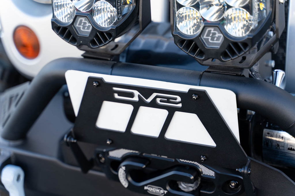 DV8 Offroad LPBM-02 Fairlead Mounted Flip-Up License Plate Bracket