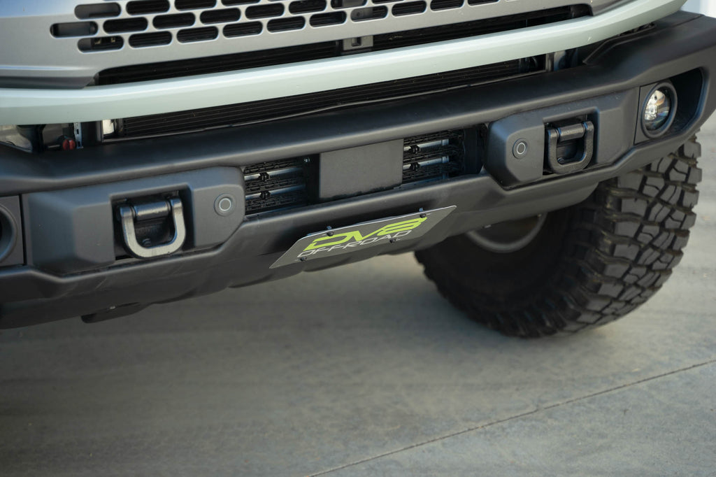 DV8 Offroad LPBR-05 Ford Bronco Capable Bumper Slanted Front License Plate Mount