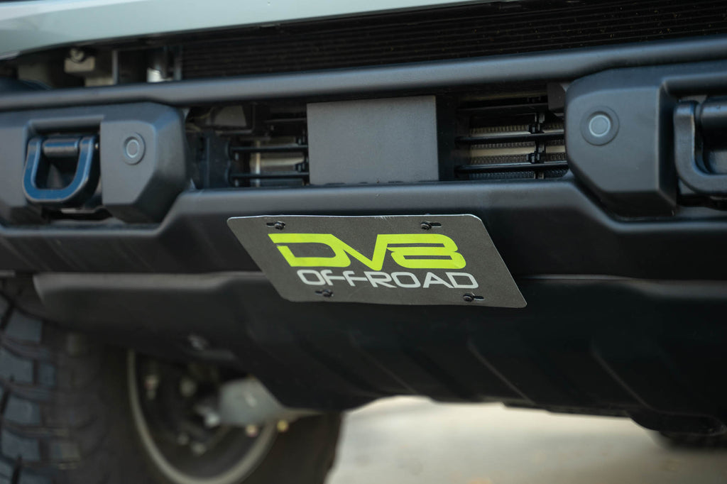 DV8 Offroad LPBR-05 Ford Bronco Capable Bumper Slanted Front License Plate Mount
