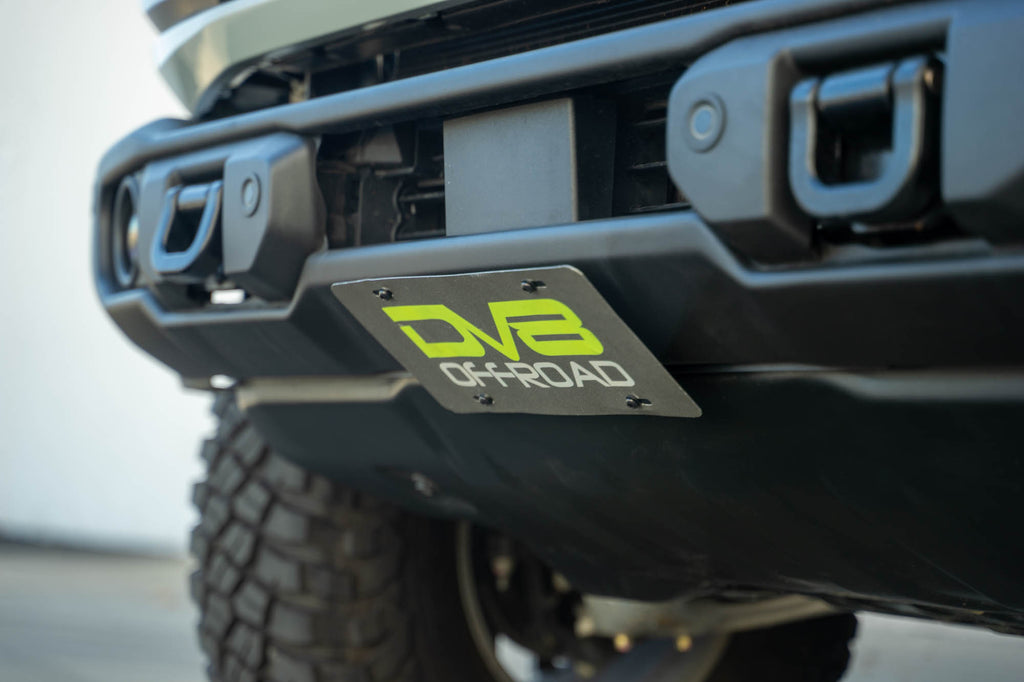 DV8 Offroad LPBR-05 Ford Bronco Capable Bumper Slanted Front License Plate Mount