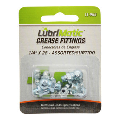 LubriMatic 11-955 Standard Grease Fitting Assortment 1/4"-28