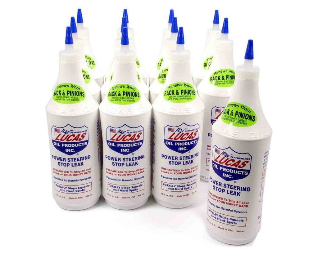 LUCAS OIL 10011-12 Power Steering Stop Leak Case 12x1 Qt