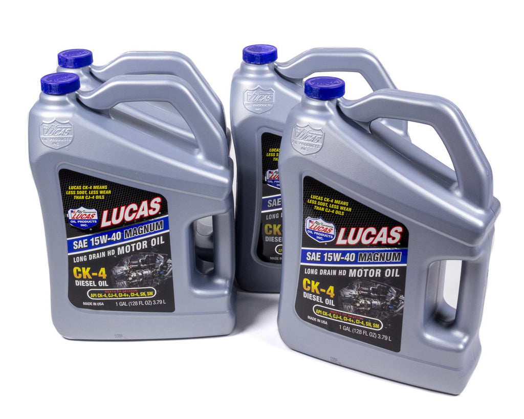LUCAS OIL 10287-4 SAE 15W40 Diesel Oil Case 4 x 1 Gal.