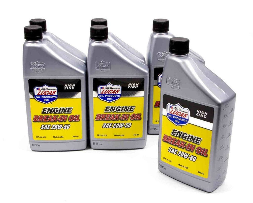 LUCAS OIL 10635-6 20w50 Break-In Oil 6x1 Qt