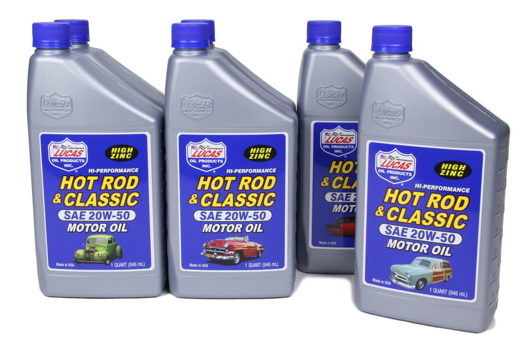 LUCAS OIL 10689-6 20w50 Petroleum Oil 6x1 Qt