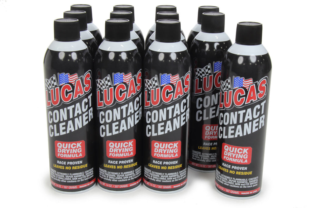 LUCAS OIL 10799-12 Contact Cleaner Aerosol Case 12x14 Ounce Cans