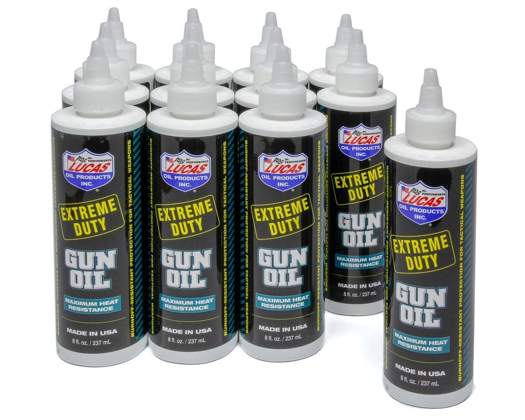 LUCAS OIL 10870-12 Extreme Duty Gun Oil Case 12 x 8 Ounce