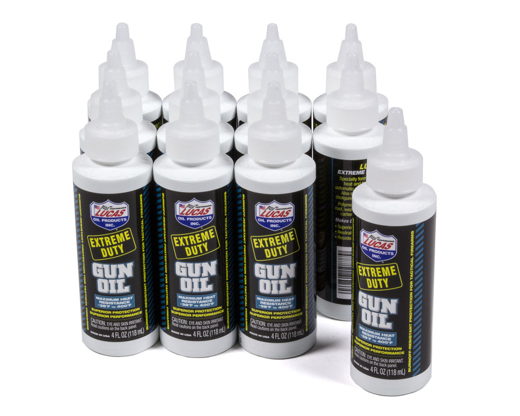 LUCAS OIL 10877-12 Extreme Duty Gun Oil Case 12 x 4 Ounce