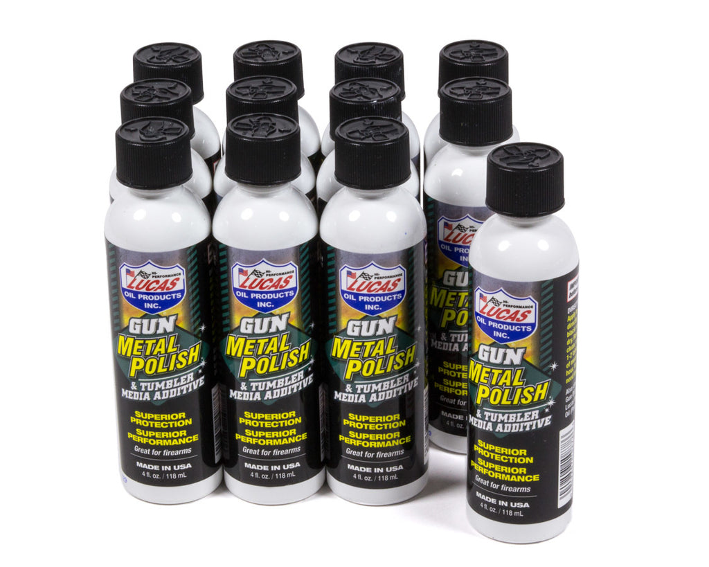 LUCAS OIL 10878-12 Gun Metal Polish Case 12 x 4 Ounce