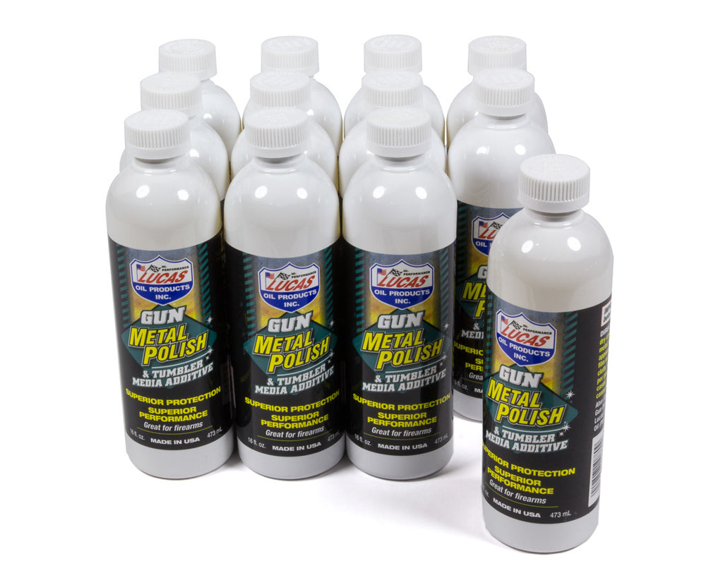 LUCAS OIL 10880-12 Gun Metal Polish Case 12 x 16 Ounce