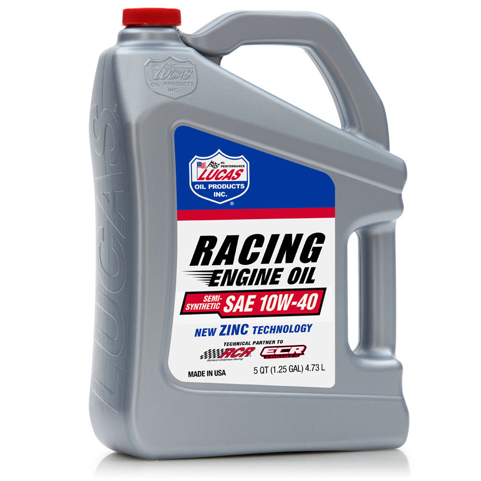 LUCAS OIL 10913 10w40 Semi Synthetic Racing Oil 5 Quart Jug