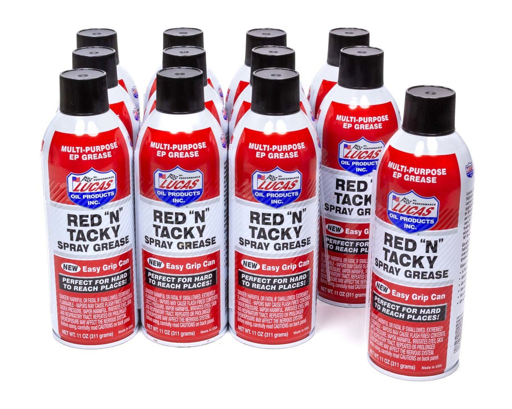 LUCAS OIL 11025-12 Red-N-Tacky Spray Grease Temp Disc 5/21