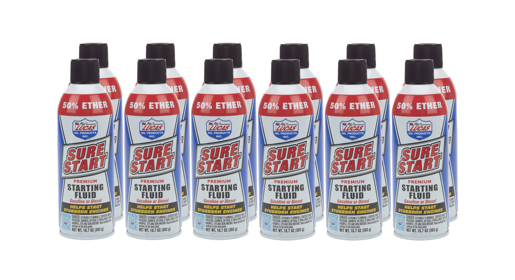 LUCAS OIL 11238-12 Sure Start Starting Flui d Case 12 x 10.7 Ounce