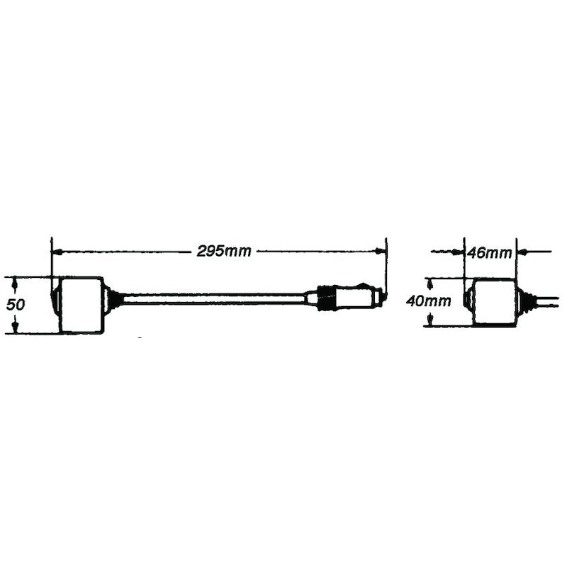 Lamp-Int-4532-Map-7In-Blk-Hsg-Xen-12V