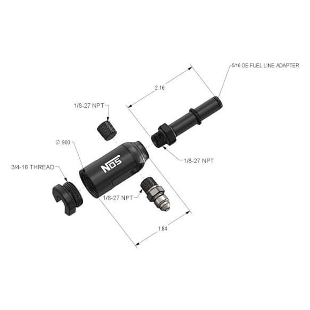 Late-Model-Billet-Fuel-Line-Adapter---Fits-516-Fuel-Rail