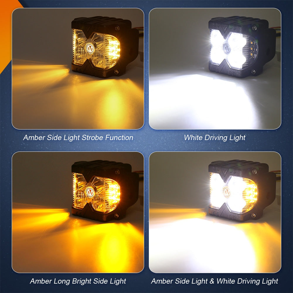 Led-Aux-Cube-Lightamber-Side-Strobe-Profession-Grade-Clear-Lens