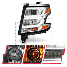 Load image into Gallery viewer, Led-H.Lite-Proj.15-20-TahoeSuburban-Plank-Style-Chrome-WDrl-Anzo-Headlights