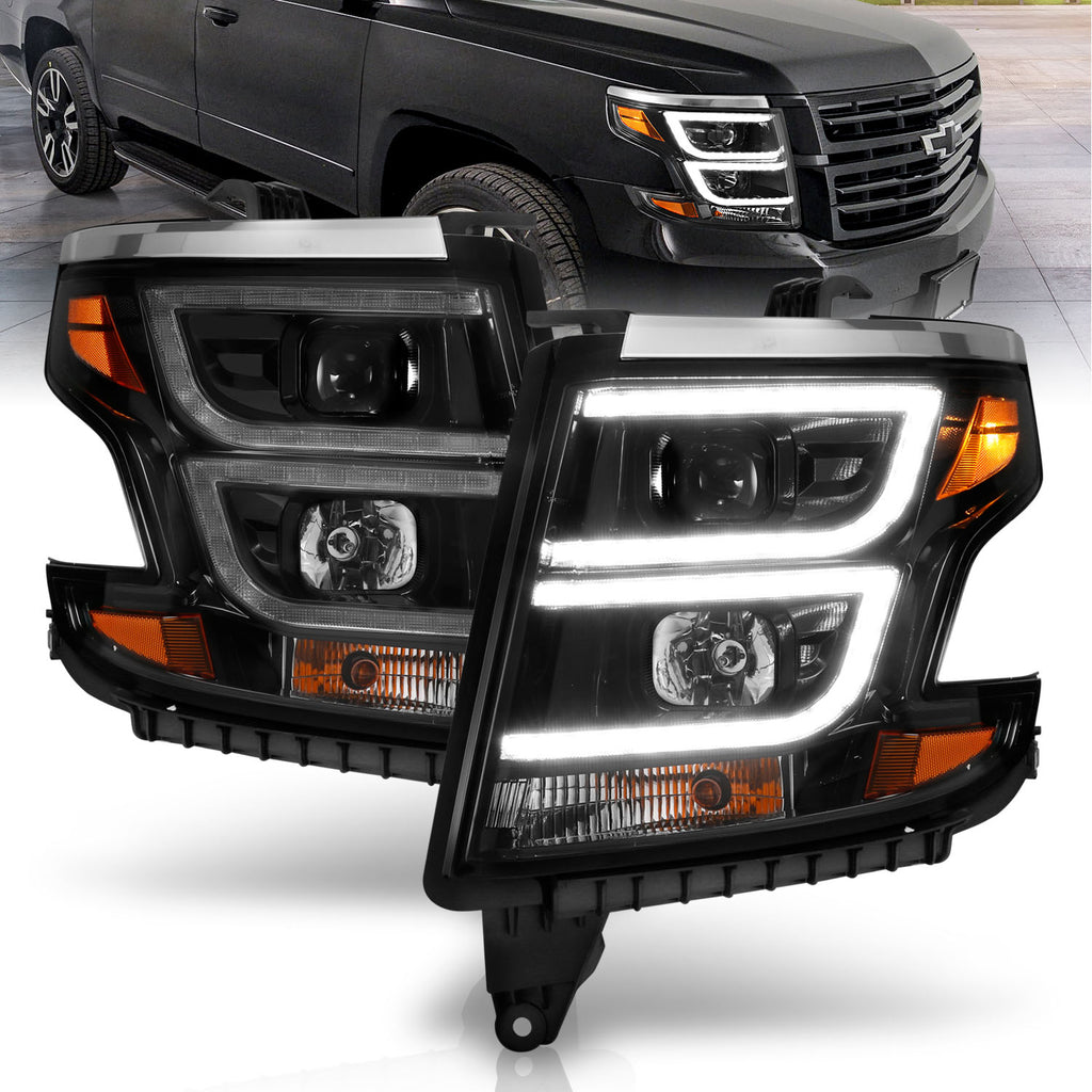 Led-H.Lite-Proj.15-20-TahoeSuburban-Plank-Style-Black-WDrl-Anzo-HeadlightsBrNbsp;