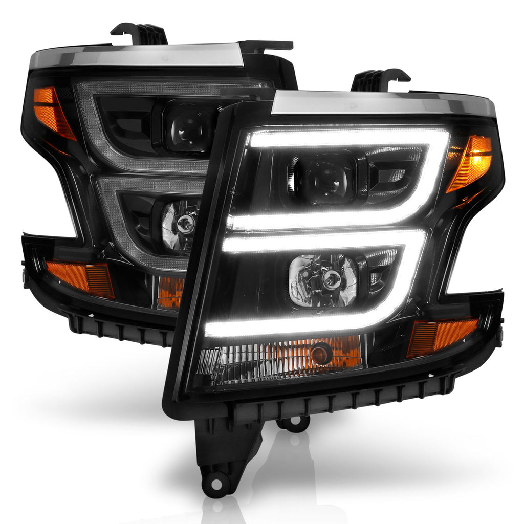 Led-H.Lite-Proj.15-20-TahoeSuburban-Plank-Style-Black-WDrl-Anzo-HeadlightsBrNbsp;