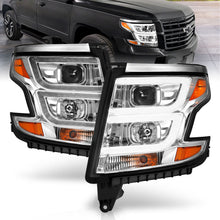 Load image into Gallery viewer, Led-H.Lite-Proj.15-20-TahoeSuburban-Plank-Style-Chrome-WDrl-Anzo-Headlights