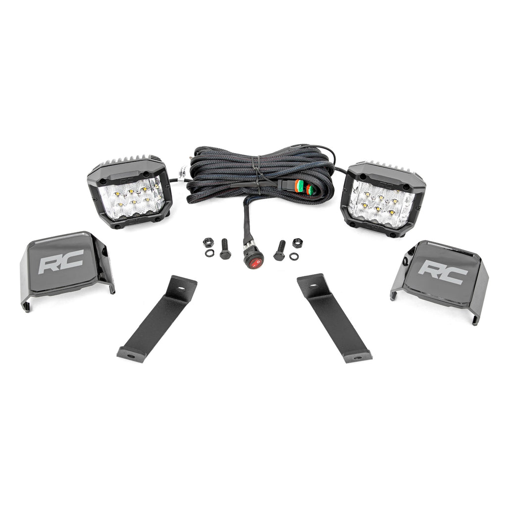 Led-Light-Kit-Ditch-Mount-3-Inch-Osram-Wide-Jeep-Kl-14-21-Rough-Country