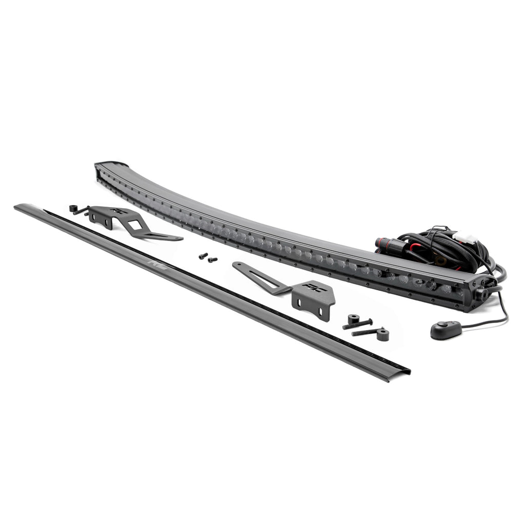 Led-Light-Windshield-Kit-50-Inch-Curved-Single-Row-Black-Series-07-14-Fj-Cruiser-Rough-Country