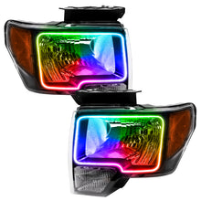 Load image into Gallery viewer, Led-Pre-Assembled-Headlights,-Black-Bezel,-Colorshift---No-Controller