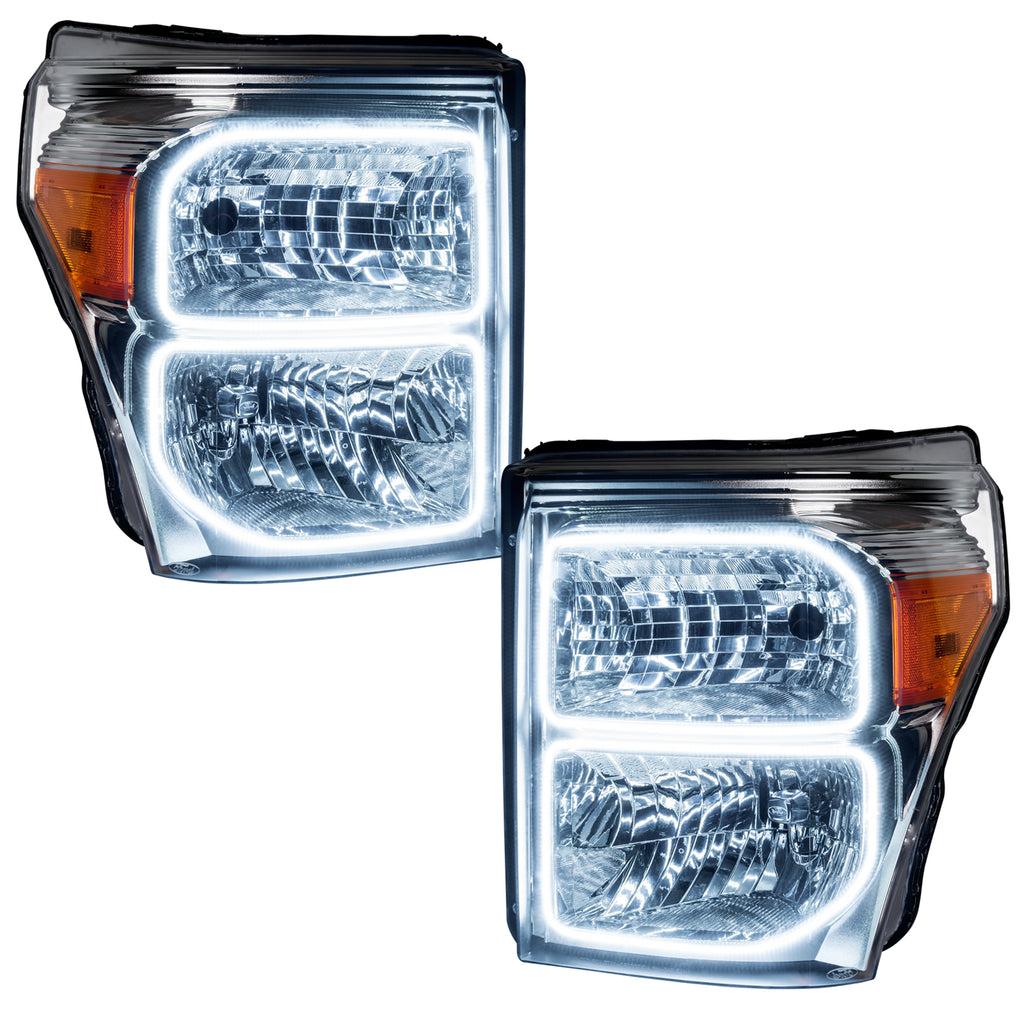 Led-Pre-Assembled-Headlights,-Chrome-Bezel,-White