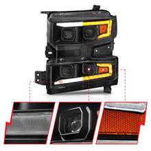 Load image into Gallery viewer, Led-Projector-Headlights-Sequential-Signal-Black-W-Initiation-Feature(Driver-Side-Only)-;-19-22-Silverado-1500