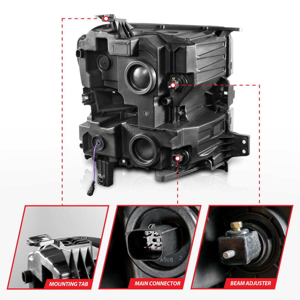 Led-Projector-Headlights-Sequential-Signal-Black-W-Initiation-Feature(Driver-Side-Only)-;-19-22-Silverado-1500