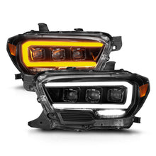 Load image into Gallery viewer, Led-Projector-Headlights-W-Initiation-Feature-And-Sequential-Signal-Black-Housing--Clear-Lens-;-16-23-Tacoma-With-Halogen-Drl