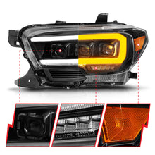 Load image into Gallery viewer, Led-Projector-Headlights-W-Initiation-Feature-And-Sequential-Signal-Black-Housing--Clear-Lens;-16-23-Tacoma-With-Led-Drl