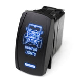 Race Sport RSLE34B LED Rocker Switch w/ Blue LED Radiance (Bumper Lights)