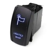 Race Sport RSLJ61B LED Rocker Switch w/ Blue LED Radiance (Lighted WHIP)