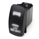 Race Sport RSLJ47W LED Rocker Switch w/ White LED Radiance (Aurora LED Bar Lights)