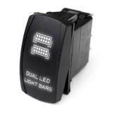 Race Sport RSLJ35W LED Rocker Switch w/ White LED Radiance (Dual LED Light Bar)