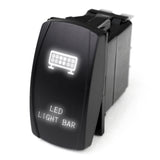 Race Sport RSLJ10W LED Rocker Switch w/ White LED Radiance (LED Light Bar)