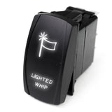 Race Sport RSLJ61W LED Rocker Switch w/ White LED Radiance (Lighted WHIP)