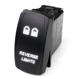 Race Sport RSLE22W LED Rocker Switch w/ White LED Radiance (Reverse Lights)