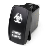 Race Sport RSLJ18W LED Rocker Switch w/ White LED Radiance (Zombie Lights)