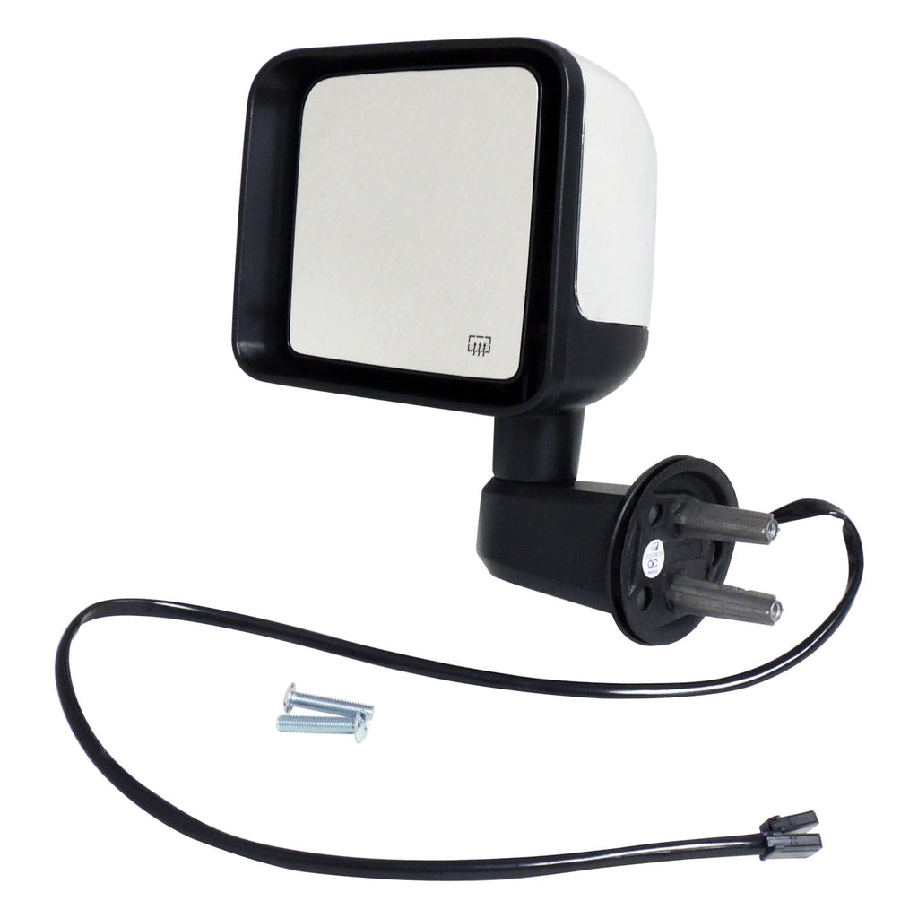 Left-Side-Power,-Heated,-Mirror-For-2015-2018-Jeep-Jk-Wrangler;-Chrome