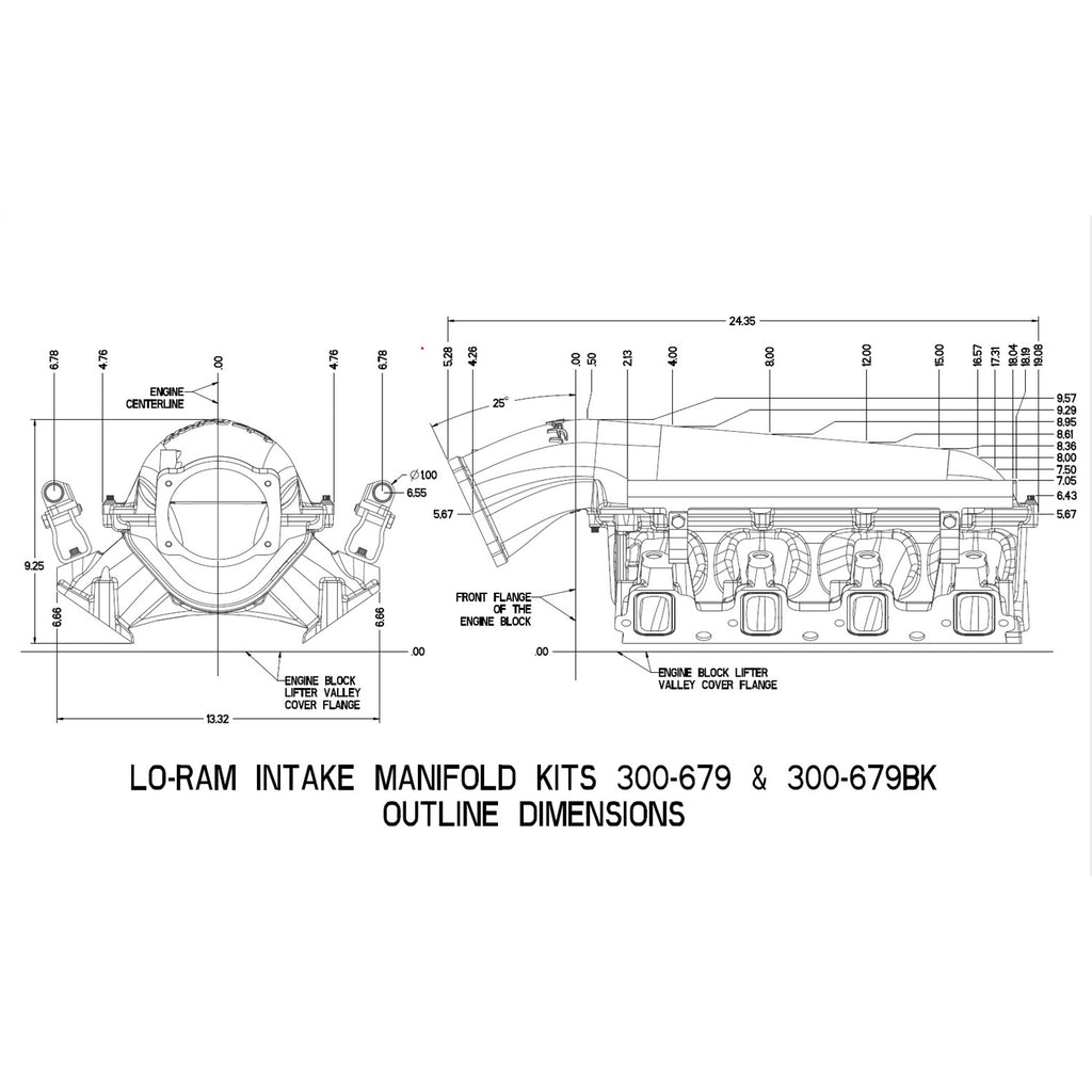 Lo-Ram-Manifold-Base-And-Fuel-Rails-Dual-Fuel-Injector---Gm-Ls3L92