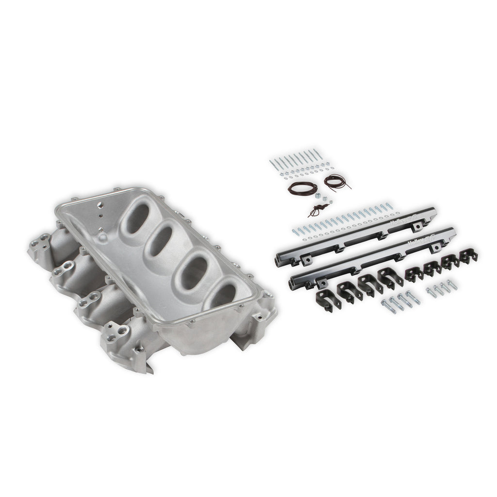 Lo-Ram-Manifold-Base-And-Fuel-Rails-Dual-Fuel-Injector-Gm-Ls3L92