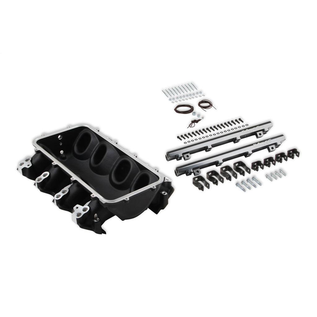 Lo-Ram-Manifold-Base-And-Fuel-Rails-Dual-Fuel-Injector-Gm-Ls3L93