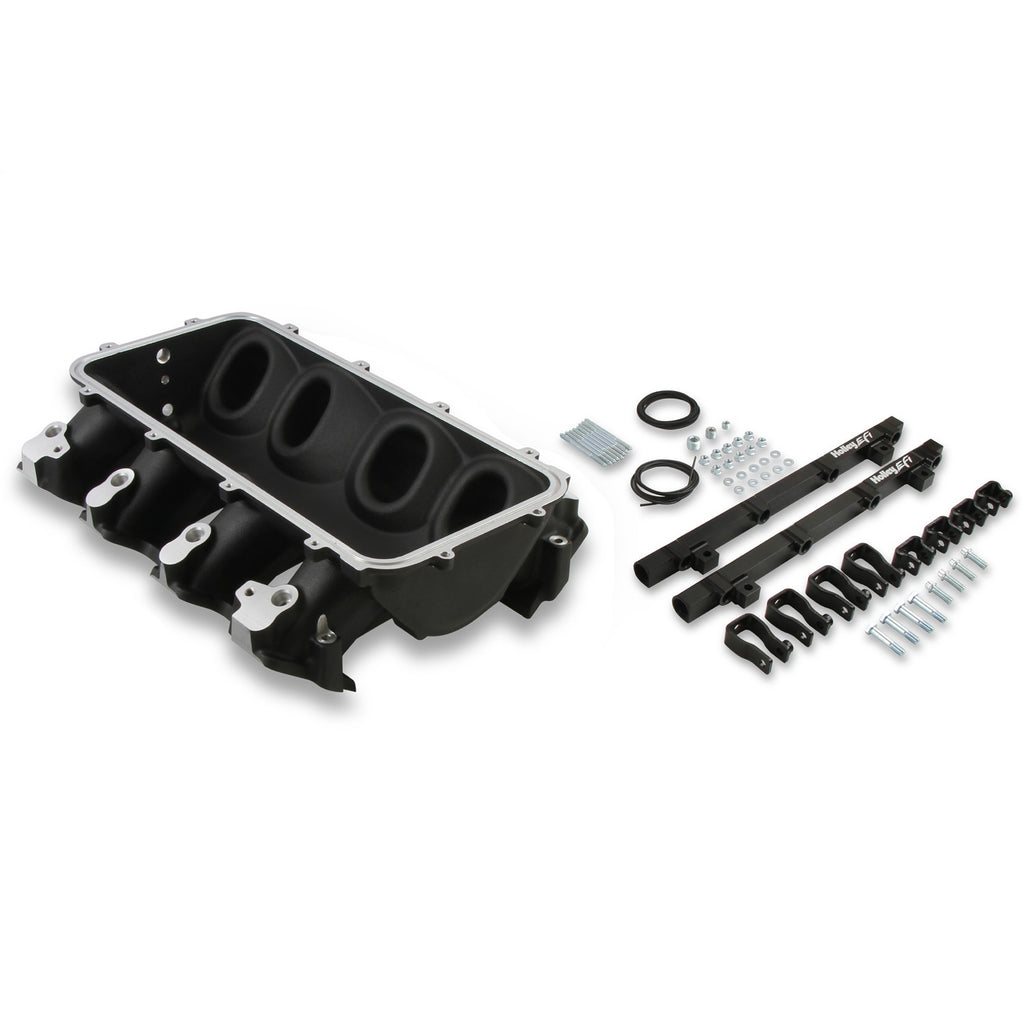 Lo-Ram-Manifold-Base-And-Fuel-Rails-Single-Fuel-Injector-Gm-Ls3L93