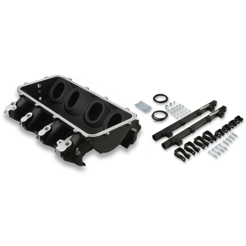 Lo-Ram-Manifold-Base-And-Fuel-Rails-Single-Fuel-Injector-Gm-Ls3L93