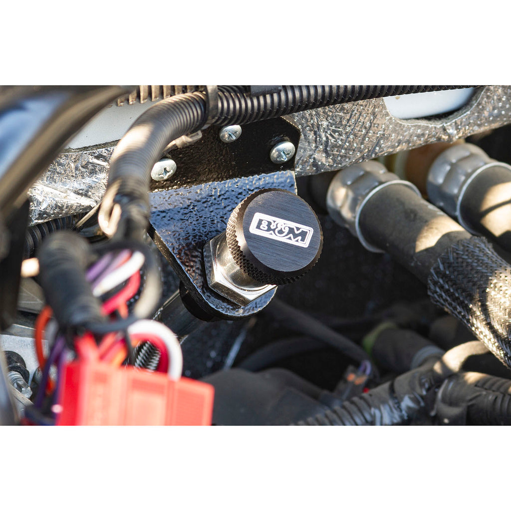 Locking-Automatic-Transmission-Dipstick--Tube---Billet-AluminumStainless-Steel-Braided