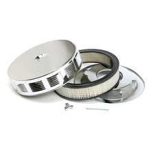 Load image into Gallery viewer, Louvered-Corvettestyle-Air-Cleaner-Set;-14-In.-X-3-In.-518-In.-Neckchrome195964-Pontiac-Engine