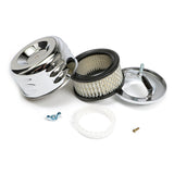 Trans-Dapt 2339 LOUVERED Style Air Cleaner; 4-5/8 in. Dia.; 2-1/16 in. or 2-5/8 in. Neck-CHROME